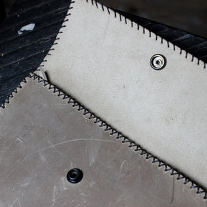 The Buffalo Nickel Snap Clutch (Sea Salt)